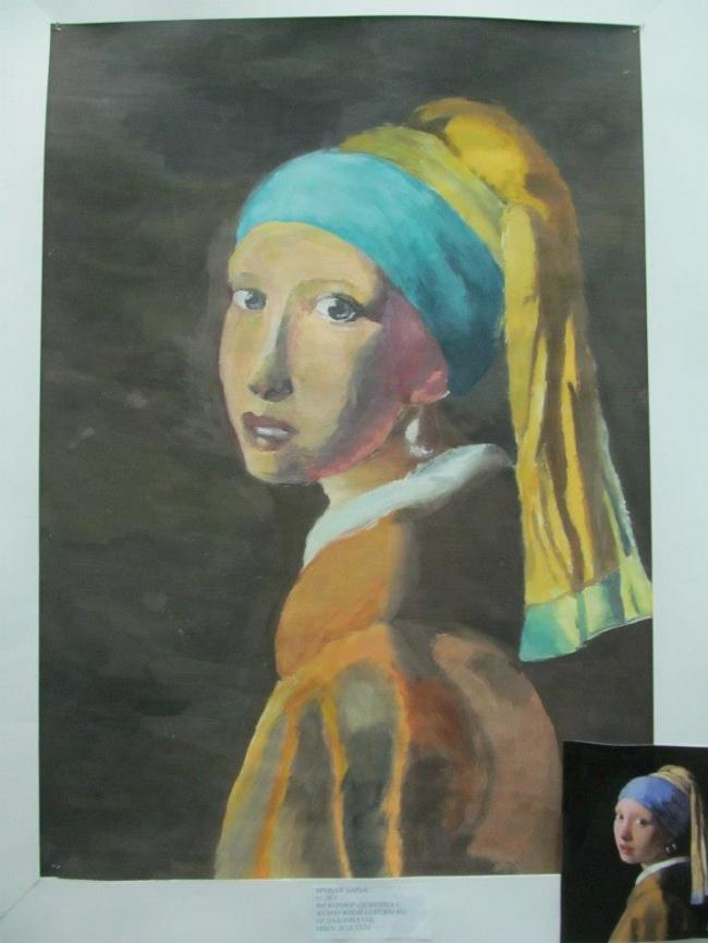 Johannes Vermeer, 'Leány gyöngy fülbevalóval' (Daisy, 13 éves)