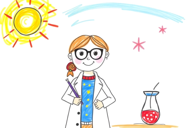 Gyerekrajz egy tudósnőről