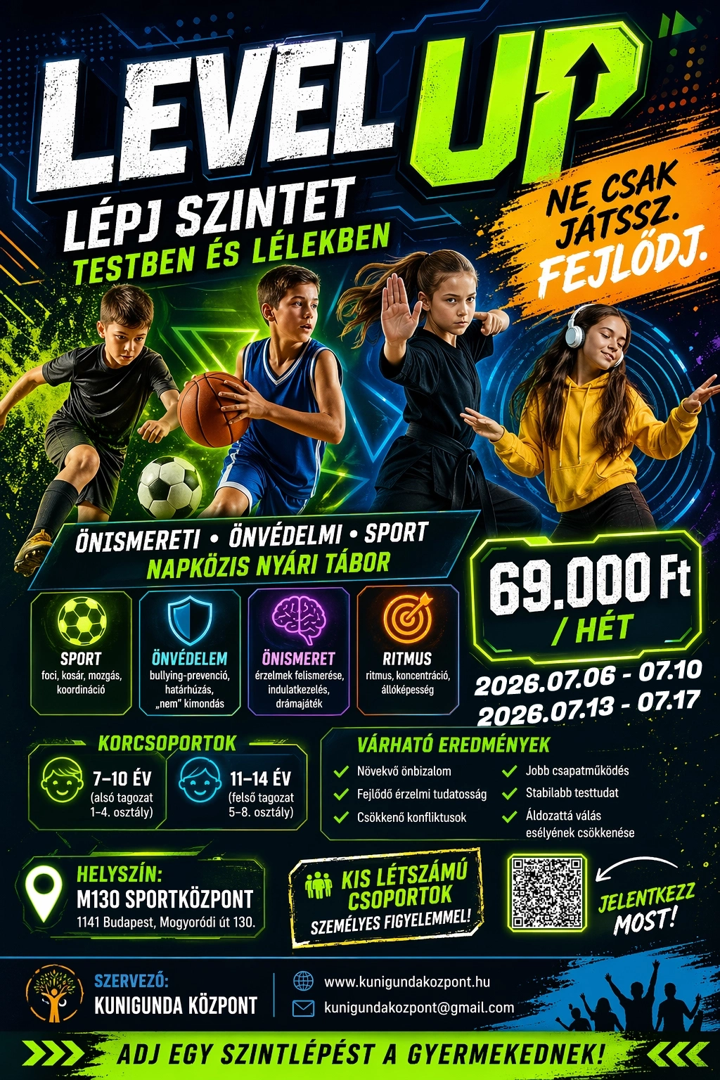 Level Up nyári tábor 2026
